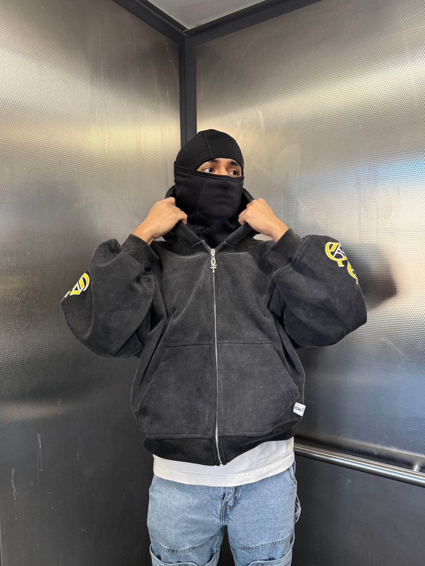 "Mark of Flo" Black Zip-Up