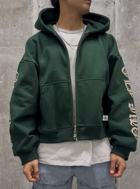 “Mark of Flo” Green Zip Up