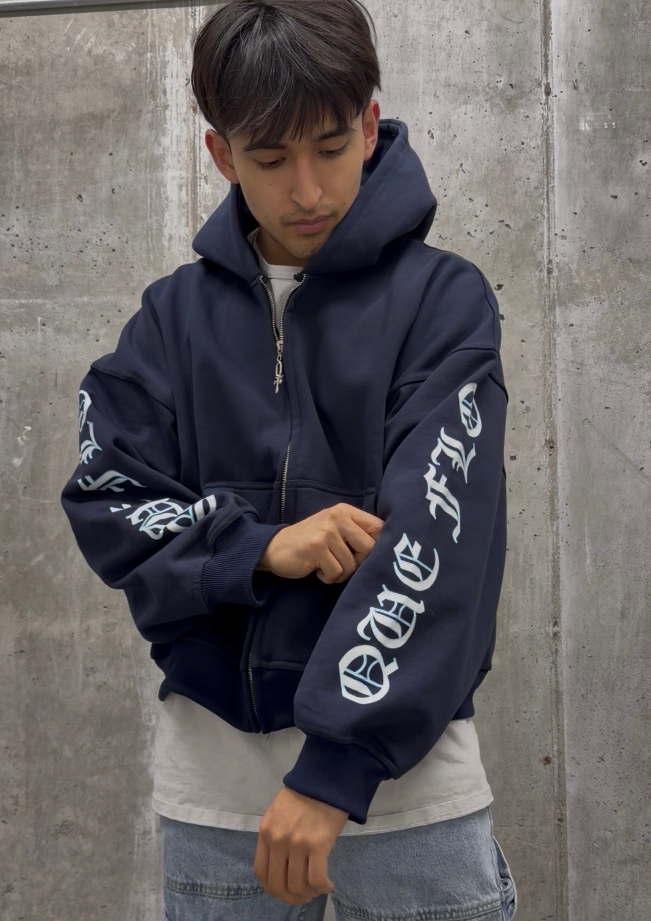 “Mark of Flo” Navy Zip-Up