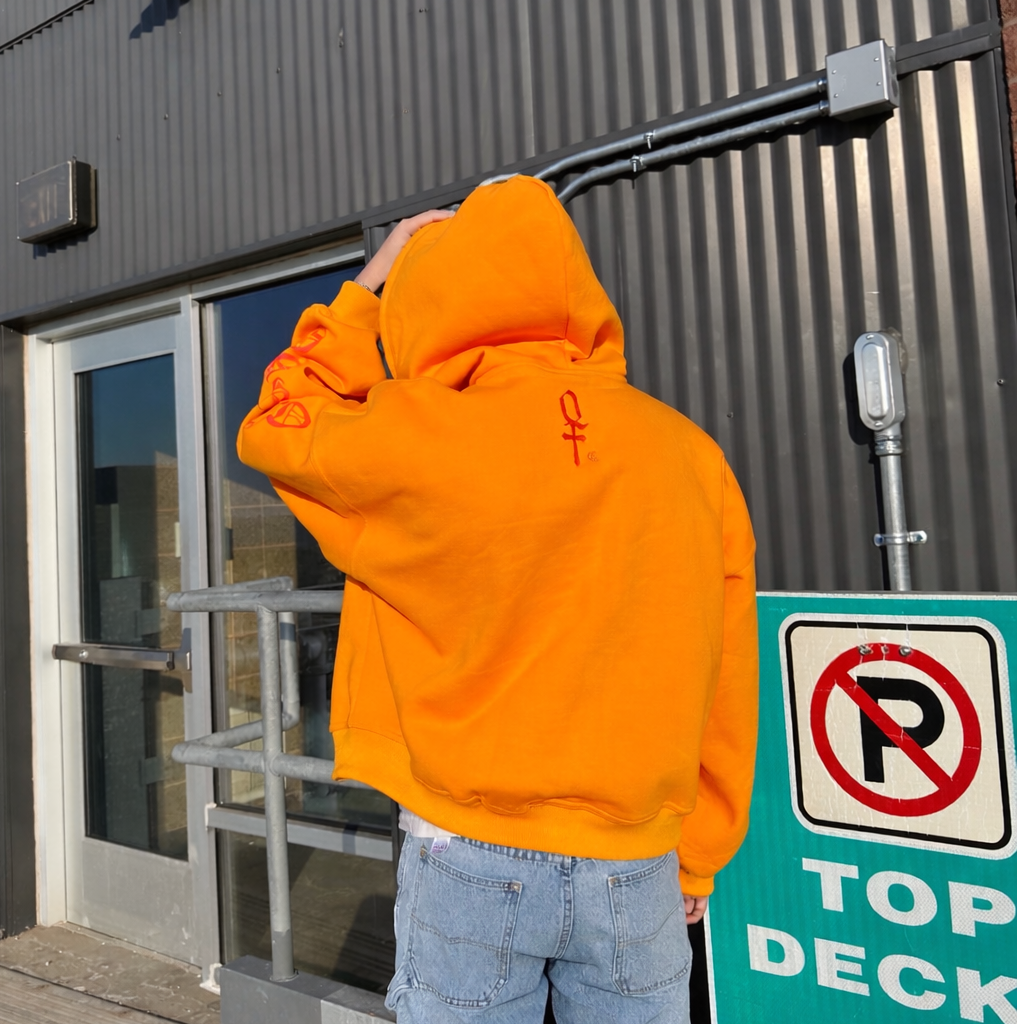 "Mark Of Flo" Orange Zip-Up