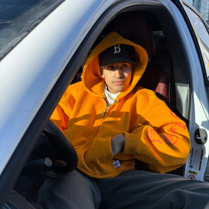 "Mark Of Flo" Orange Zip-Up